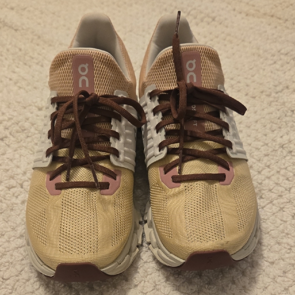 On Running Women's Gold and Deep Purple Athletic Shoes